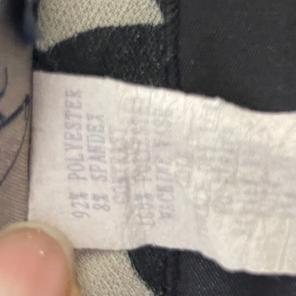 Rag Womens Blouse Sz XL Black and Tan Floral Top - Picture 6 of 6